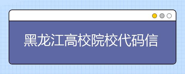 黑龍江高校院校代碼信息匯總整理，為您高考志愿保駕護(hù)航