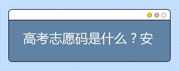 高考志愿碼是什么？安徽省大學(xué)代碼為您整理如下！