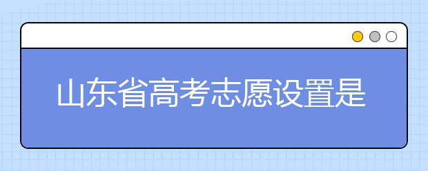 山東省高考志愿設(shè)置是什么？山東高考志愿怎么填？